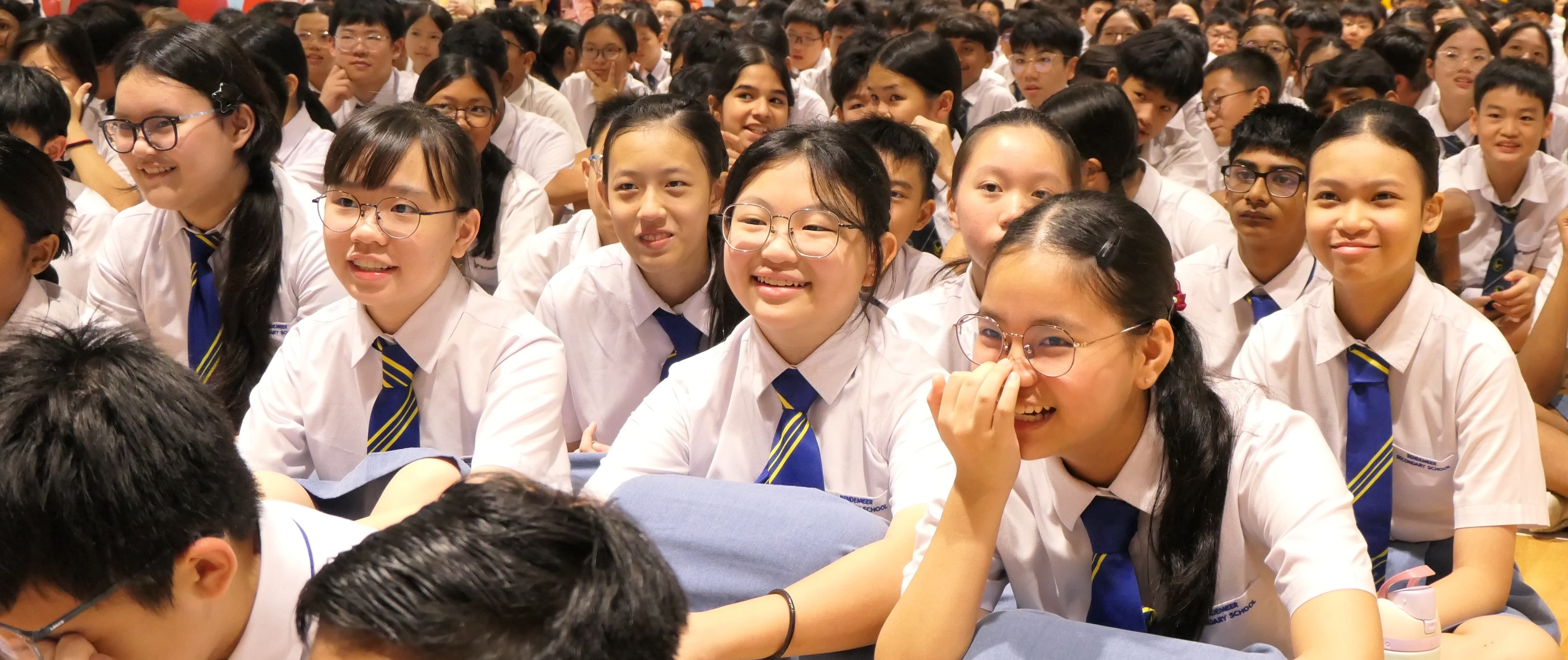 A group of students in full school uniform